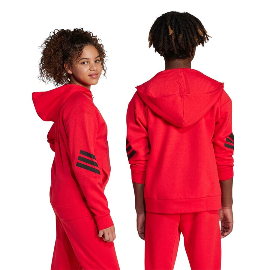 Future Icons 3-Stripes Full-Zip Hooded Track Jacket Kids felpa da bambino Adidas | JJ4802X